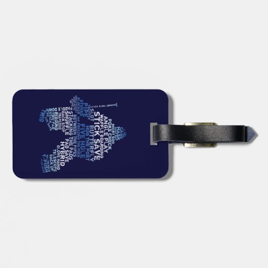 Hockey Goalie Luggage Tag Gepäckanhänger (Rückseite horizontal)