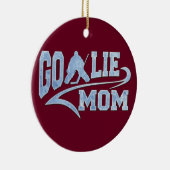 Hockey Goalie Mama Athletic Schwanz Keramikornament (Rechts)