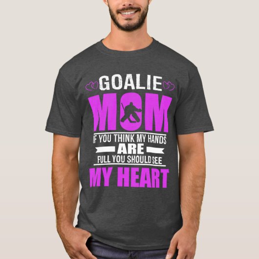 Hockey Goalie Mama Beste Mütter Geschenkretro T-Shirt (Vorderseite)
