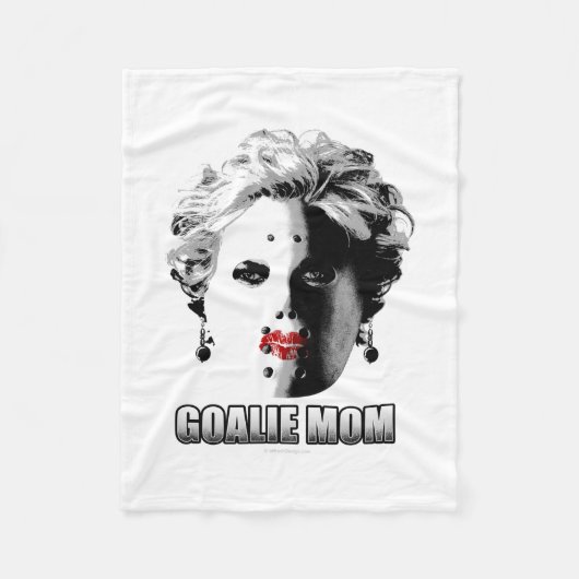 Hockey Goalie Mama Fleece Blanket (Vorderseite)