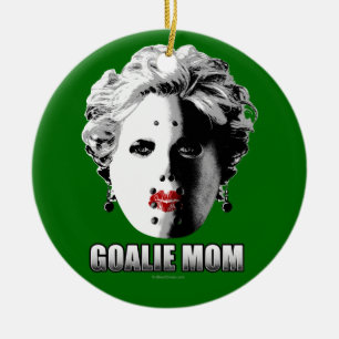 Hockey Goalie Mama Keramik Ornament