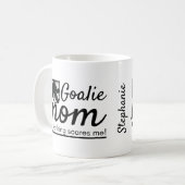 Hockey Goalie Mama Tasse ohne Angst schwarz (Vorderseite Links)