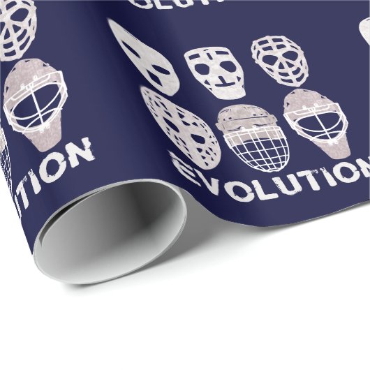 Hockey Goalie Mask Evolution Geschenkpapier (Rolleneckpunkt)