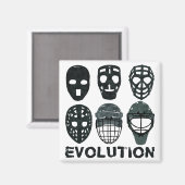 Hockey Goalie Mask Evolution Magnet (Vorderseite/Rückseite)