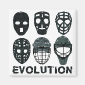 Hockey Goalie Mask Evolution Magnet (Vorne)