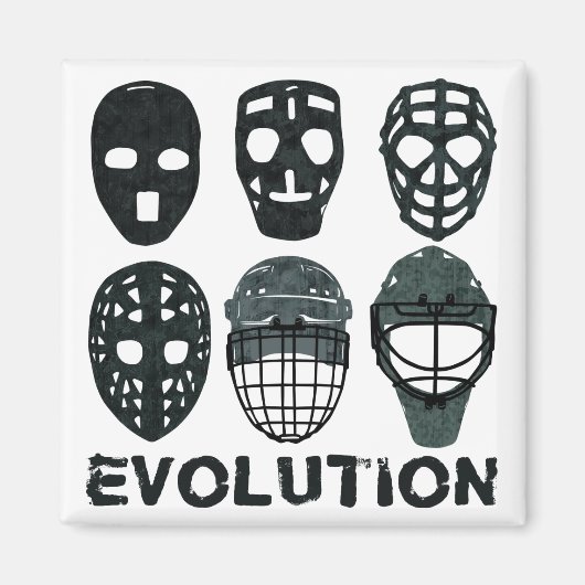 Hockey Goalie Mask Evolution Magnet (Vorne)