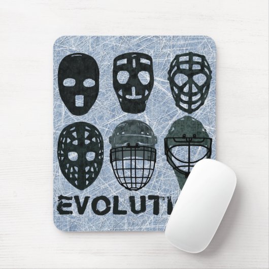 Hockey Goalie Mask Evolution Mousepad (Mit Mouse)
