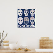 Hockey Goalie Mask Evolution Poster (Küche)