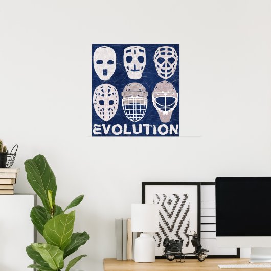 Hockey Goalie Mask Evolution Poster (Heimbüro)