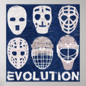 Hockey Goalie Mask Evolution Poster (Vorne)