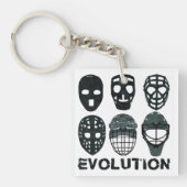 Hockey Goalie Mask Evolution Schlüsselanhänger (Vorderseite)