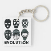 Hockey Goalie Mask Evolution Schlüsselanhänger (Rückseite)