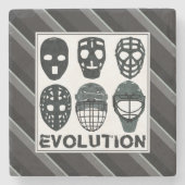 Hockey Goalie Mask Evolution Stone Untersetzer (Vorderseite)