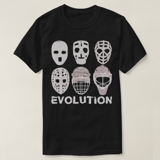 Hockey Goalie Mask Evolution T-Shirt (Design vorne)