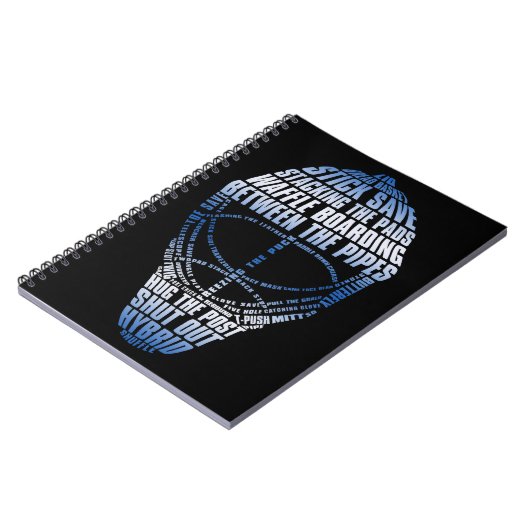 Hockey Goalie Mask Notebook Notizblock (Linke Seite)