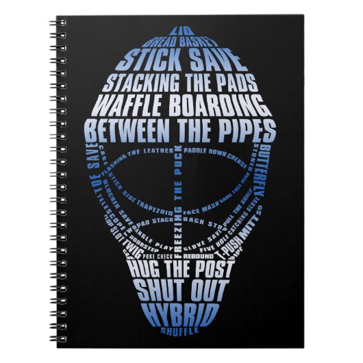 Hockey Goalie Mask Notebook Notizblock (Vorderseite)