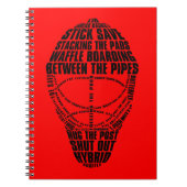 Hockey Goalie Mask Notebook Notizblock (Vorderseite)