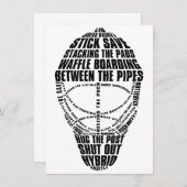 Hockey Goalie Mask Party Einladungen (Vorne/Hinten)