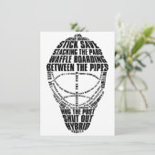 Hockey Goalie Mask Party Einladungen (Stehend Vorderseite)