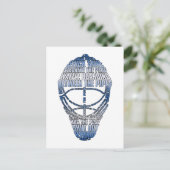 Hockey Goalie Mask Postkarte (Stehend Vorderseite)