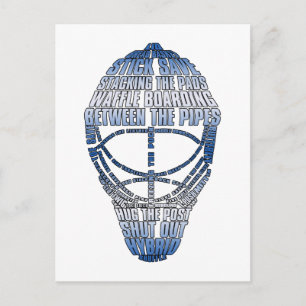 Hockey Goalie Mask Postkarte