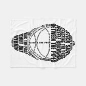 Hockey Goalie Mask Tygraphy Fleecedecke (Vorderseite (Horizontal))