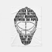 Hockey Goalie Mask Tygraphy Fleecedecke (Vorderseite)