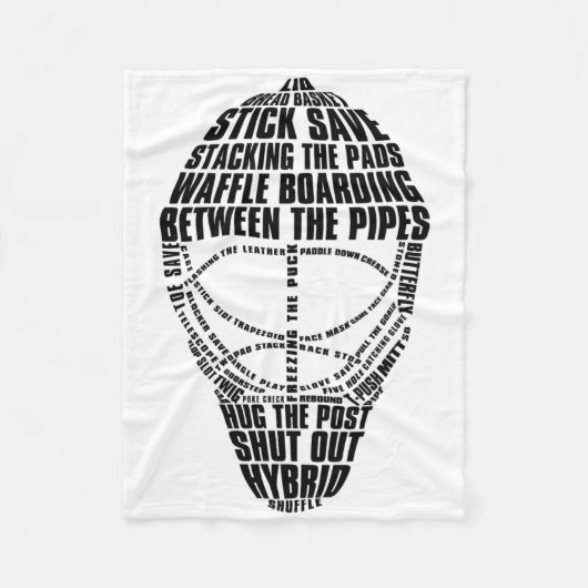 Hockey Goalie Mask Tygraphy Fleecedecke (Vorderseite)