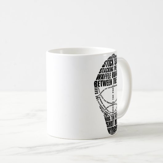 Hockey Goalie Mask Tygraphy Kaffeetasse (VorderseiteRechts)