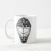 Hockey Goalie Mask Tygraphy Kaffeetasse (Links)