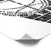 Hockey Goalie Mask Tygraphy Poster (Ecke)