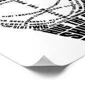 Hockey Goalie Mask Tygraphy Poster (Ecke)