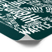 Hockey Goalie Mask Typografy Poster (Ecke)