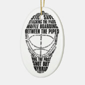Hockey Goalie Mask Weihnachtsdekoration Keramikornament (Links)