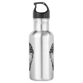 Hockey Goalie Mask Word Art Edelstahlflasche (Rückseite)