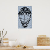 Hockey Goalie Mask Word Art Poster (Küche)