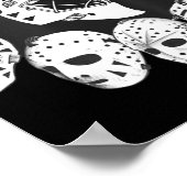 Hockey Goalie Masken Vintages Erbe Evolution Poster (Ecke)