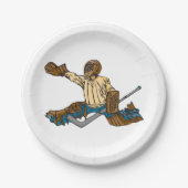 Hockey Goalie Pappteller (Vorderseite)