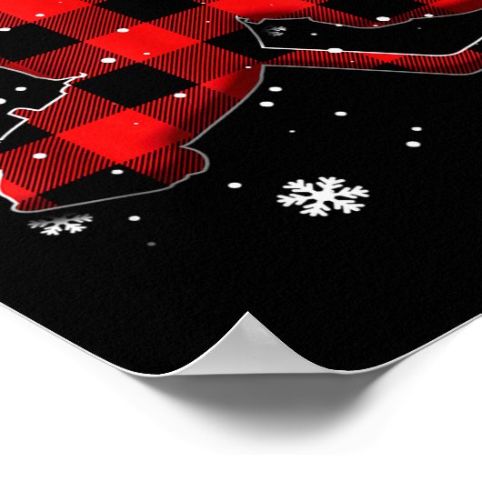 Hockey Goalie Plaid Christmas Poster (Ecke)