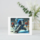 Hockey Goalie, Postkarte (Stehend Vorderseite)