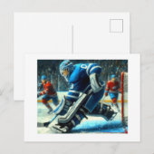 Hockey Goalie, Postkarte (Vorne/Hinten)