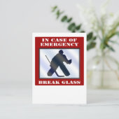 Hockey Goalie Postkarte (Stehend Vorderseite)