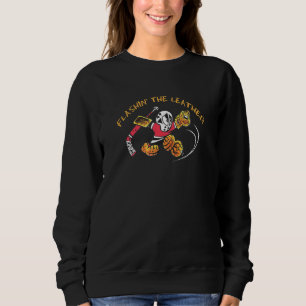 Hockey Goalie Small Rette Flashin' The Leather Glo Sweatshirt