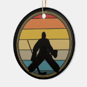 Hockey Goalie Sunset Silhouette Keramik Ornament (Links)