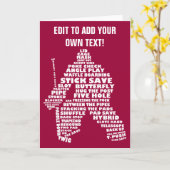 Hockey Goalie Text Art Grußkarte Karte (Gelbe Blume)