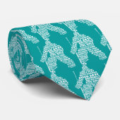 Hockey Goalie Text Art Krawatte (Gerollt)