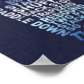 Hockey Goalie Text Art Poster (Ecke)