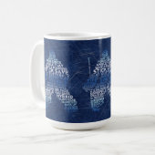 Hockey Goalie Text Art Tasse (Vorderseite Links)