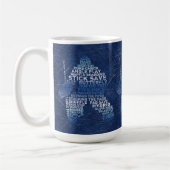 Hockey Goalie Text Art Tasse (Links)