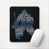 Hockey Goalie Text Mousepad (Mit Mouse)